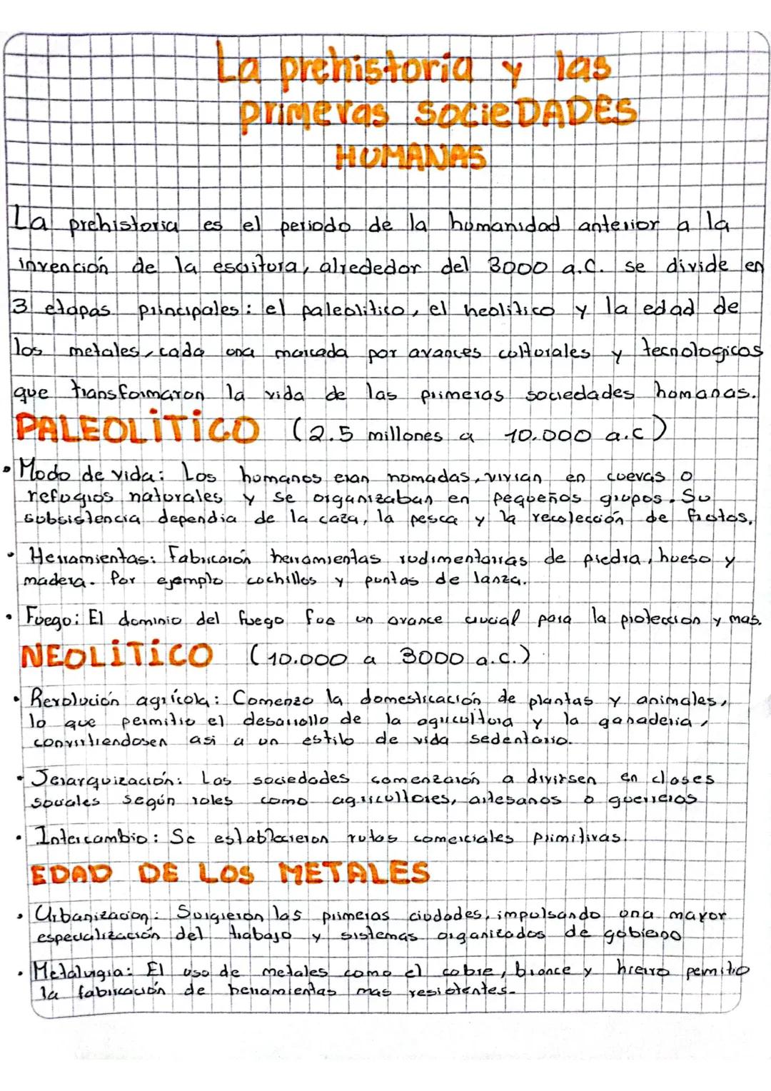 La prehistoria y las
Primeras socieDADES
HOMANAS
La prehistoria es el periodo de la humanidad anterior a la
invención de la escitura, alrede