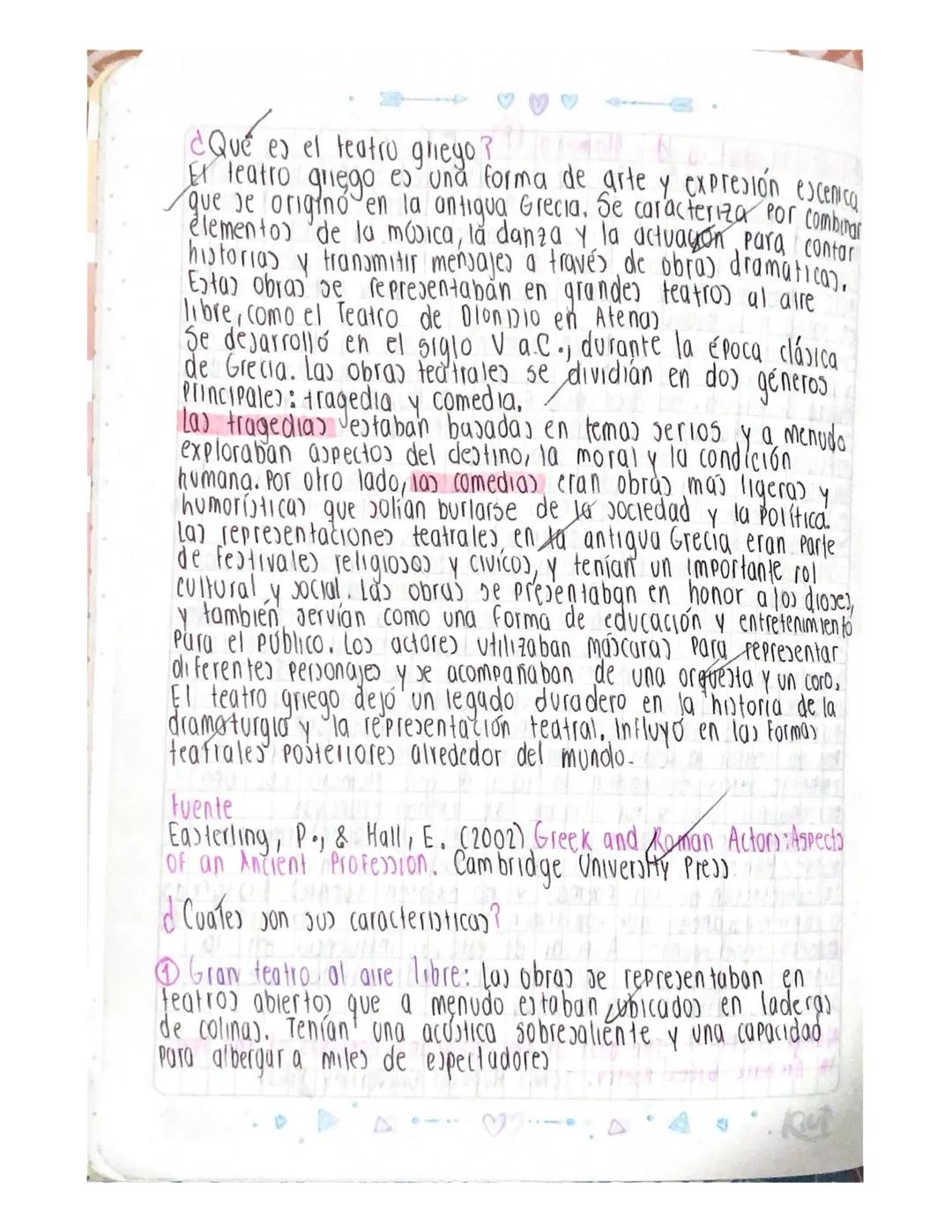 ¿Qué es el teatro griego?
que se originó en la antiqua Grecia. Se caracteriza por combinar
El teatro griego es una forma de arte y expresión
