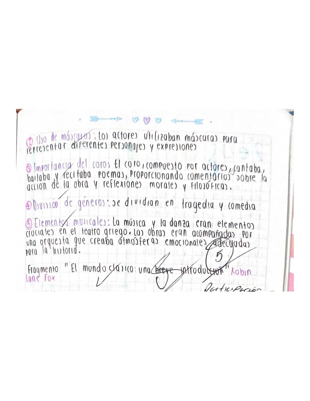 ¿Qué es el teatro griego?
que se originó en la antiqua Grecia. Se caracteriza por combinar
El teatro griego es una forma de arte y expresión