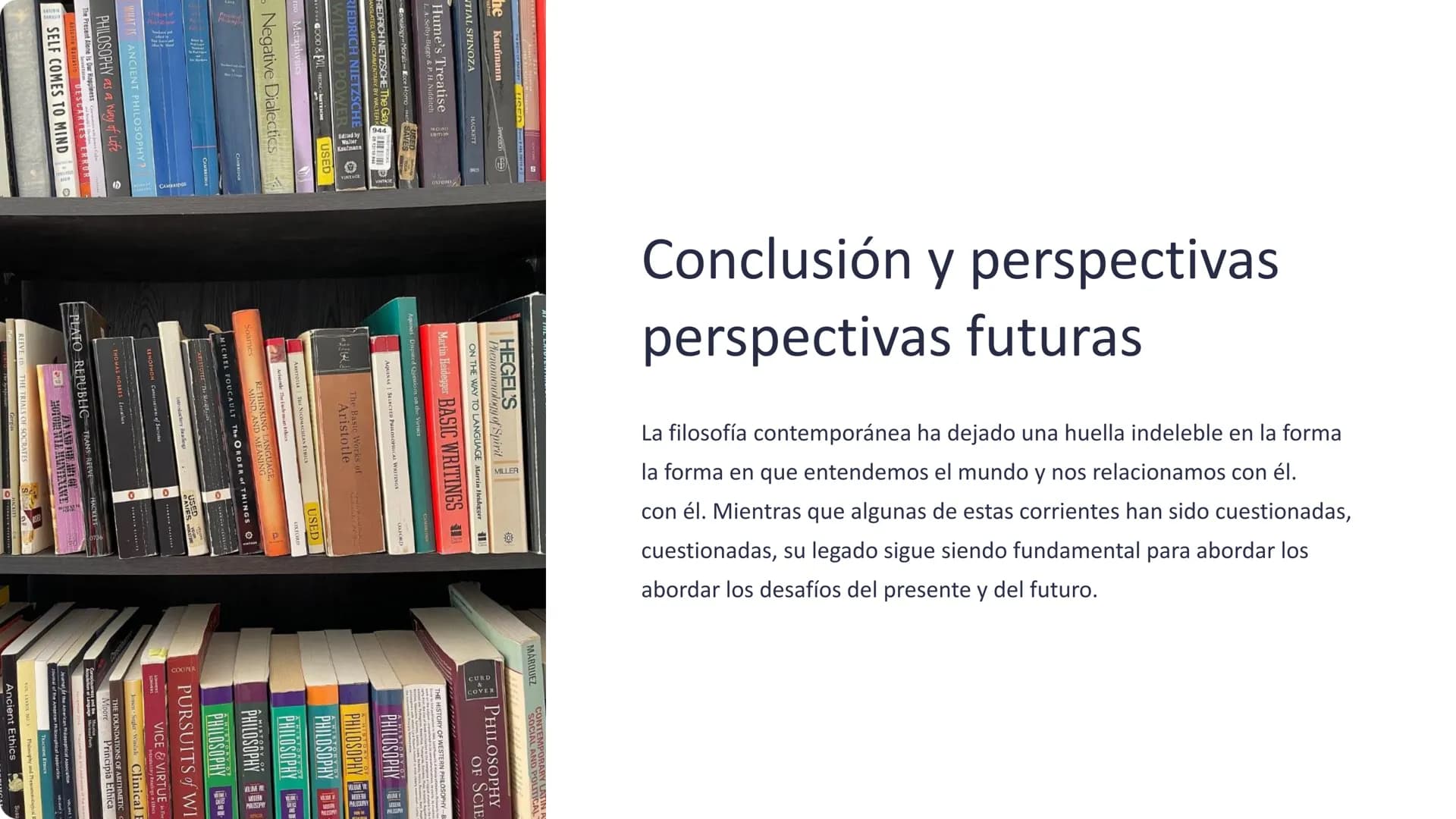 la filosofía
contemporánea
La filosofía contemporánea abarca un amplio espectro de corrientes y
corrientes y enfoques que han surgido desde 