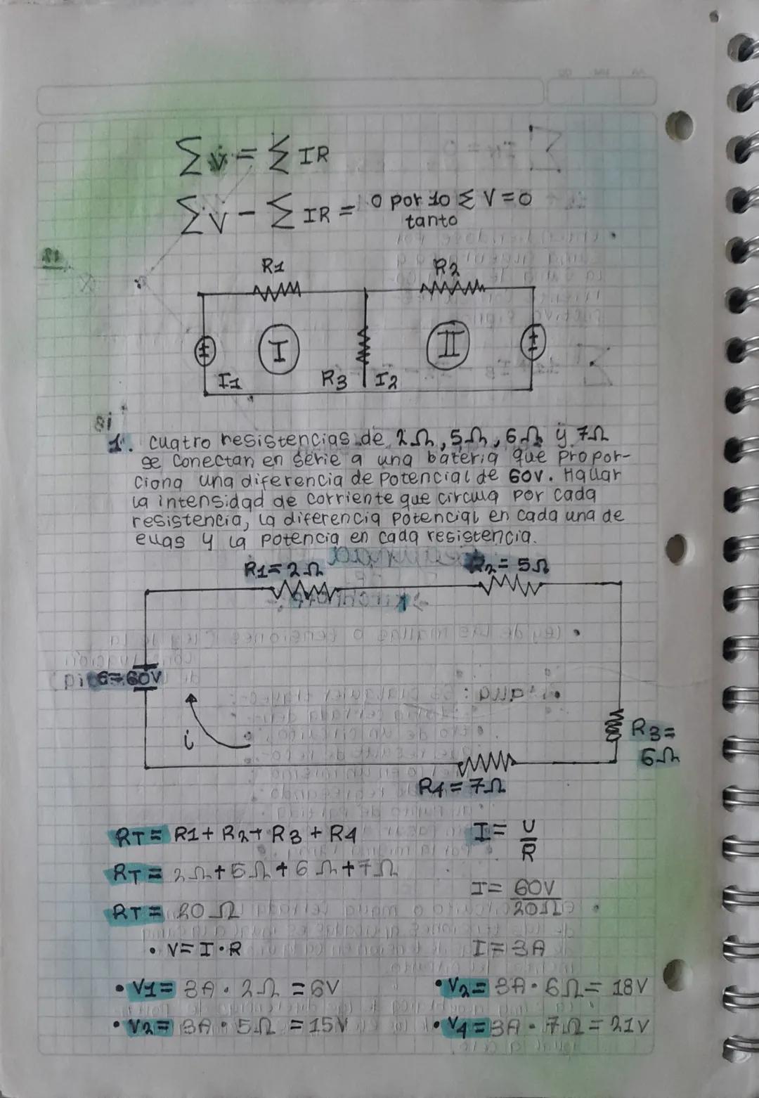 >perimena
... leg
de
Kirchhoff,
• Nudo onodo: Es un punto en el circuito donde
Concurren varios conductores.
"Ley de las corrientes o hodas 