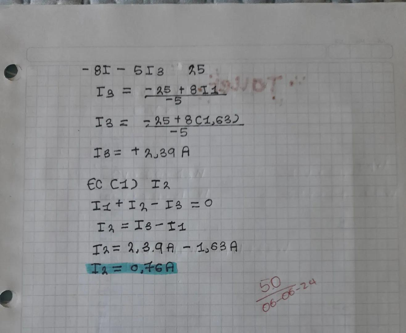 >perimena
... leg
de
Kirchhoff,
• Nudo onodo: Es un punto en el circuito donde
Concurren varios conductores.
"Ley de las corrientes o hodas 