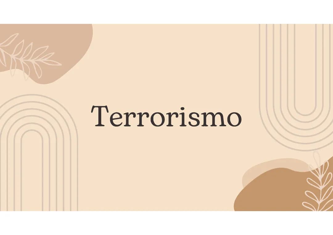 Presentacion sobre el terrorismo