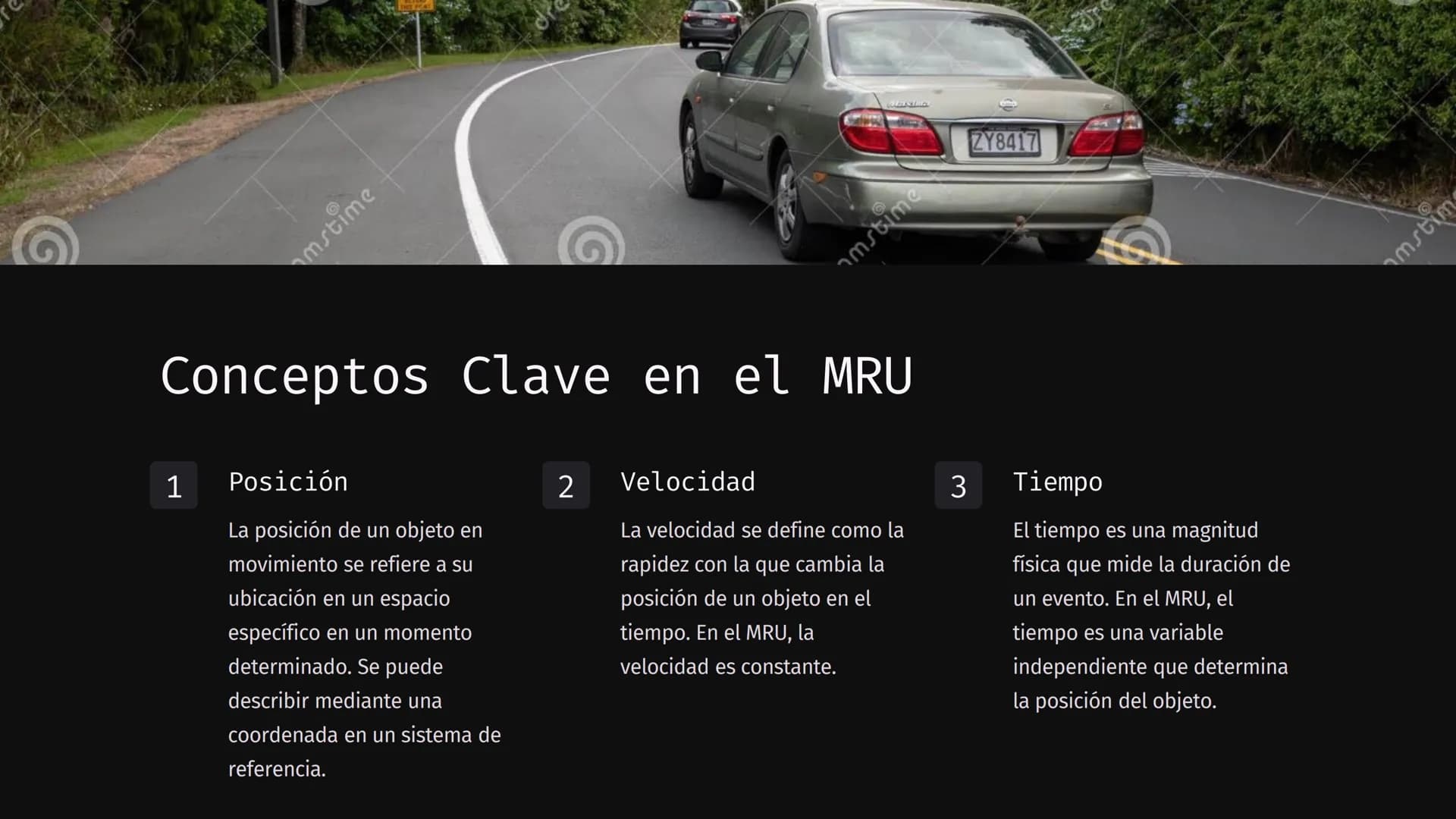 El movimiento rectilíneo uniforme
Y El movimiento rectilíneo
uniformemente acelerado
El movimiento rectilíneo uniforme (MRU) y el movimiento