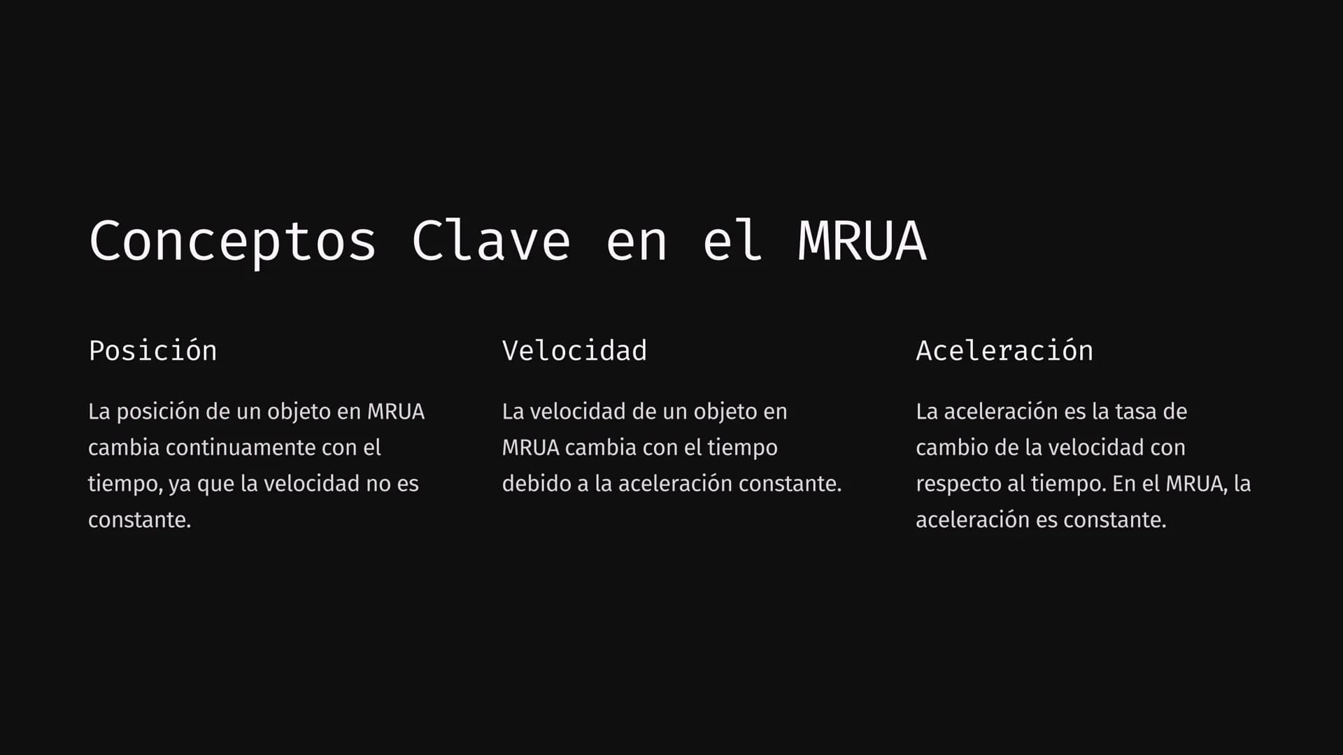 El movimiento rectilíneo uniforme
Y El movimiento rectilíneo
uniformemente acelerado
El movimiento rectilíneo uniforme (MRU) y el movimiento
