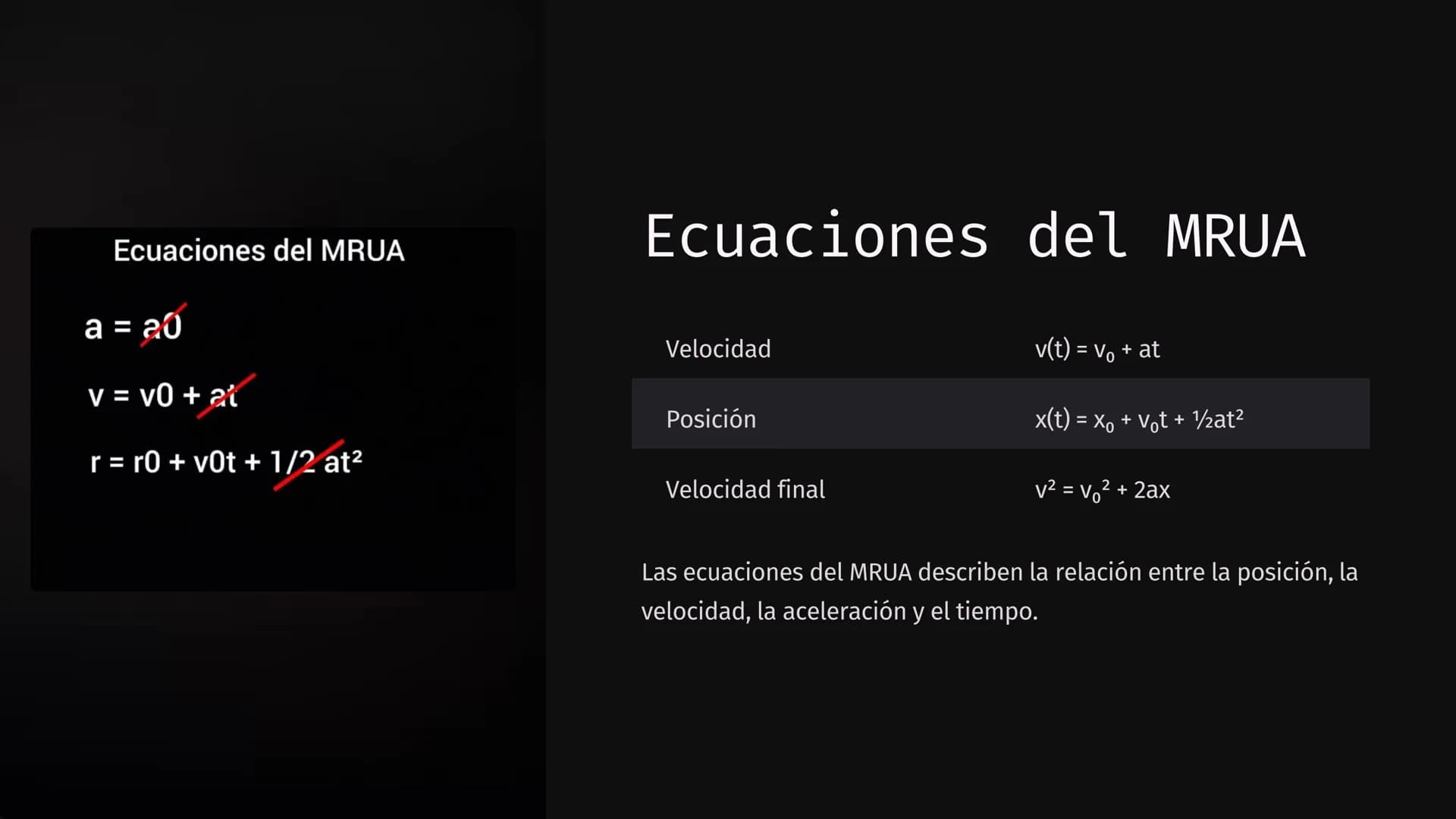 El movimiento rectilíneo uniforme
Y El movimiento rectilíneo
uniformemente acelerado
El movimiento rectilíneo uniforme (MRU) y el movimiento