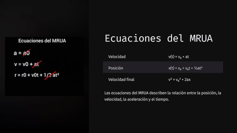 El movimiento rectilíneo uniforme
Y El movimiento rectilíneo
uniformemente acelerado
El movimiento rectilíneo uniforme (MRU) y el movimiento