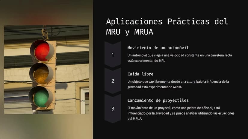 El movimiento rectilíneo uniforme
Y El movimiento rectilíneo
uniformemente acelerado
El movimiento rectilíneo uniforme (MRU) y el movimiento
