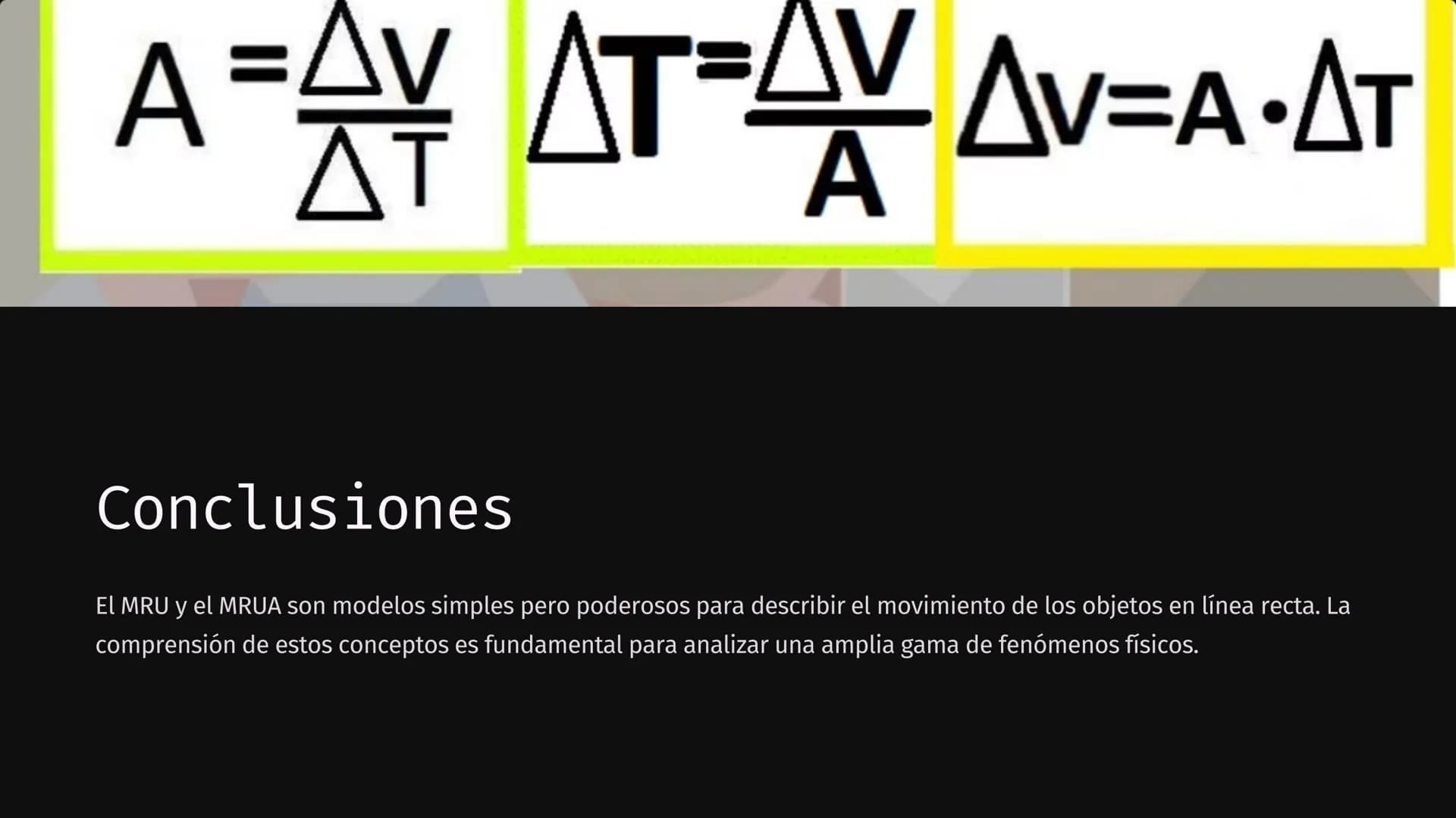 El movimiento rectilíneo uniforme
Y El movimiento rectilíneo
uniformemente acelerado
El movimiento rectilíneo uniforme (MRU) y el movimiento