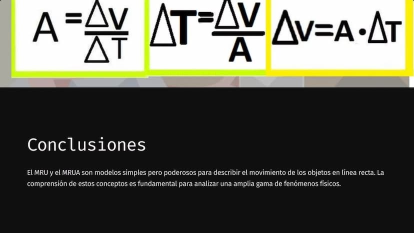 El movimiento rectilíneo uniforme
Y El movimiento rectilíneo
uniformemente acelerado
El movimiento rectilíneo uniforme (MRU) y el movimiento