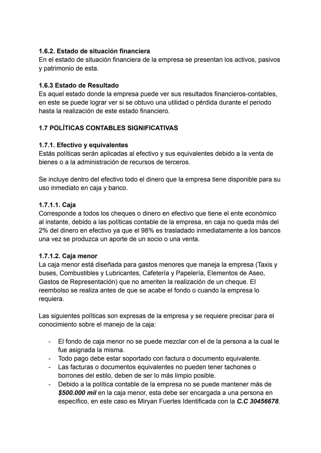 BENDITO LICOR LTDA
NIT 240389786-2
NOTAS Y REVELACIONES A LOS ESTADOS FINANCIEROS
CONSIDERACIONES INICIALES
Al momento de la realizar este e
