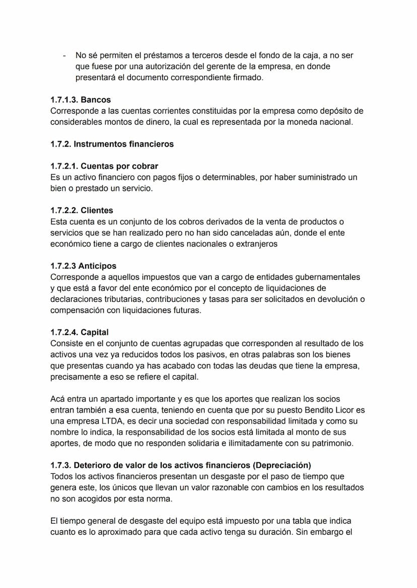 BENDITO LICOR LTDA
NIT 240389786-2
NOTAS Y REVELACIONES A LOS ESTADOS FINANCIEROS
CONSIDERACIONES INICIALES
Al momento de la realizar este e