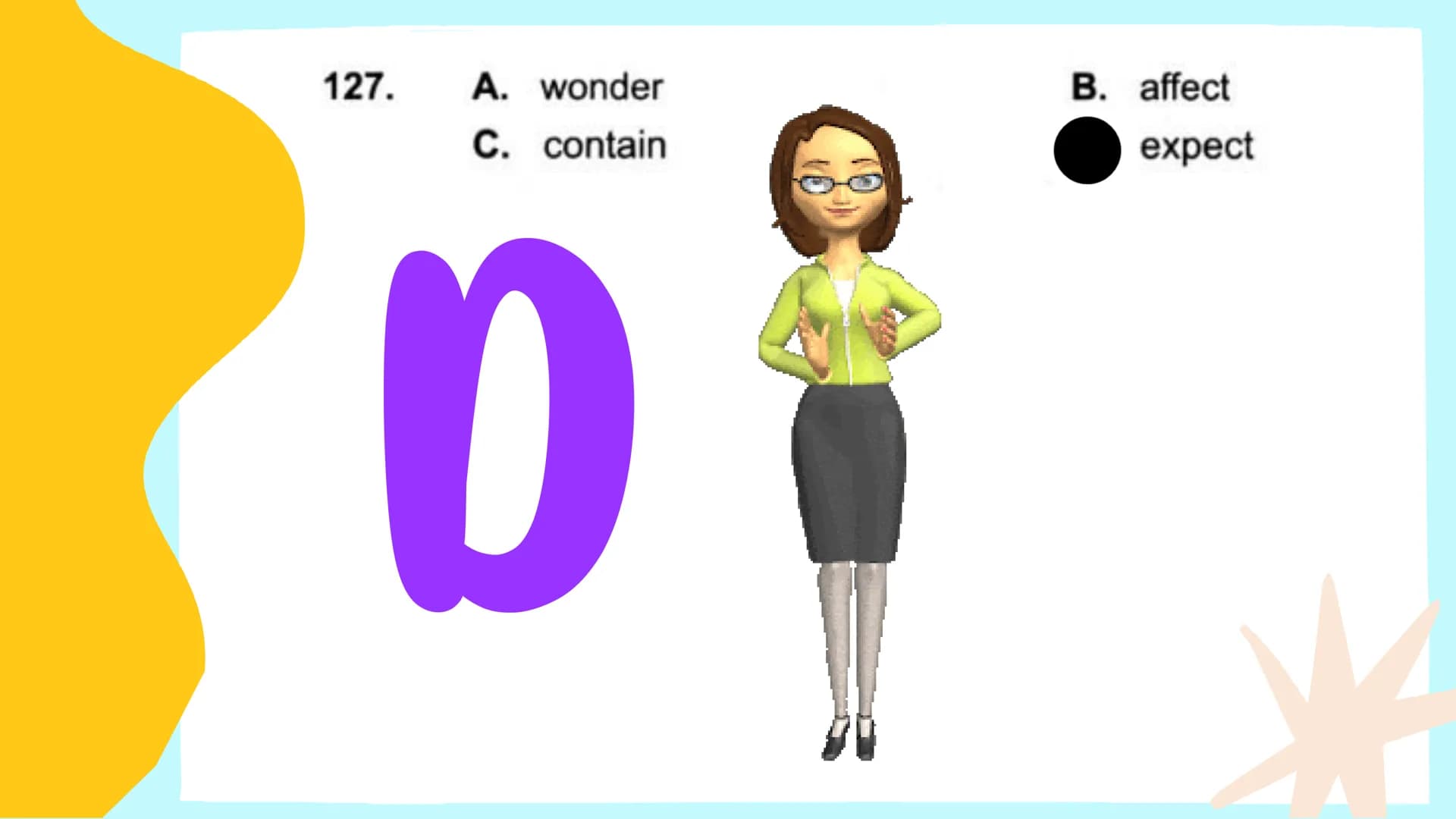\|/
KIND OF QUESTIONS
EXAM ICFES
SABER 11
PART Y AND PART 7 Edito mis escritos en clase teniendo en cuenta
reglas de ortografía, adecuación 