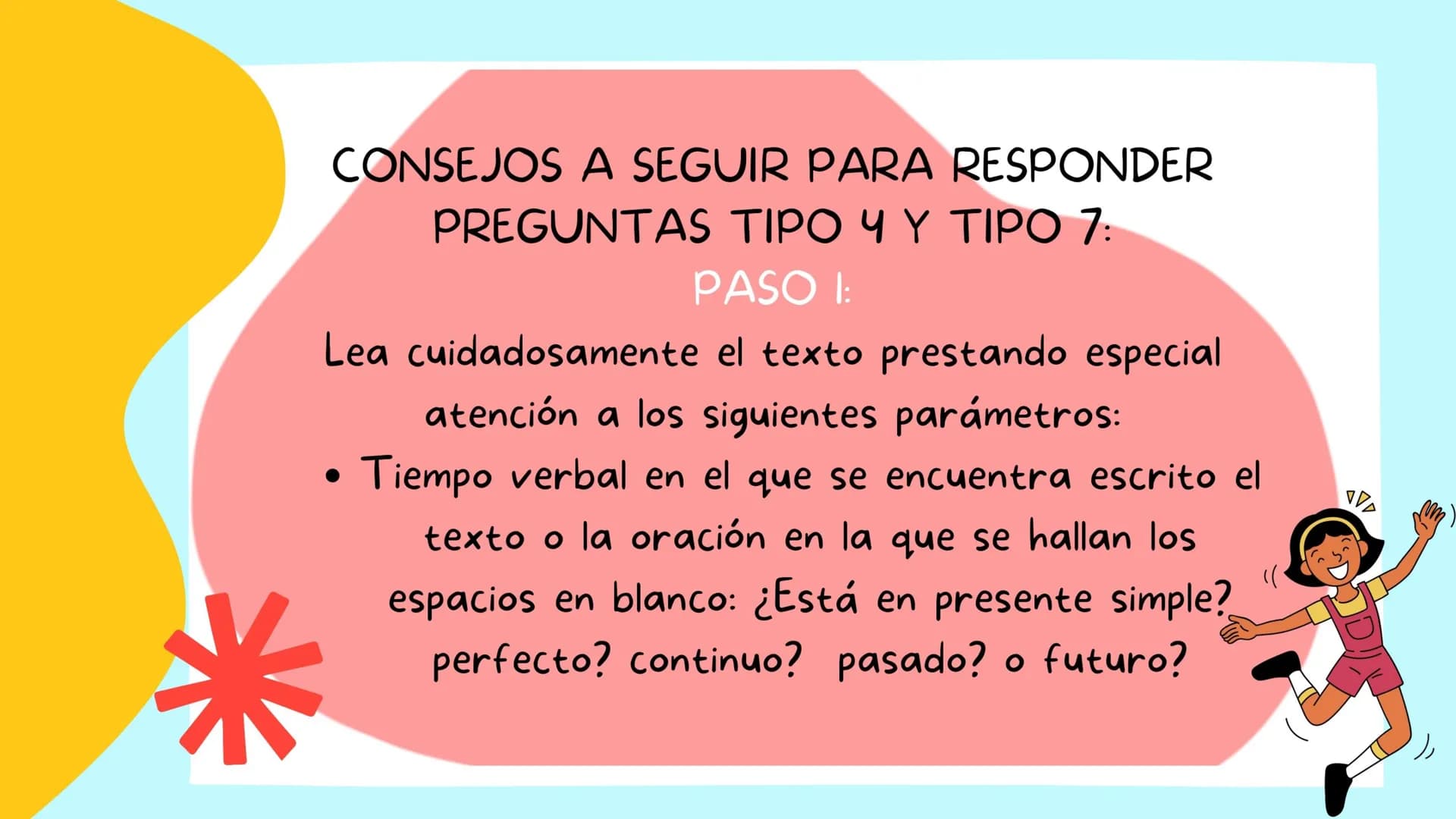 \|/
KIND OF QUESTIONS
EXAM ICFES
SABER 11
PART Y AND PART 7 Edito mis escritos en clase teniendo en cuenta
reglas de ortografía, adecuación 