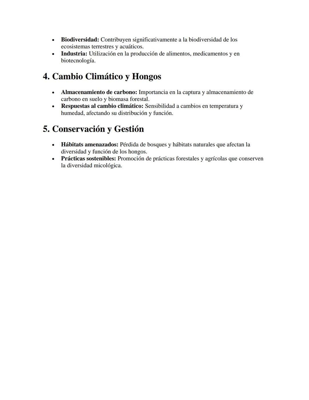 # Hongos y sus Funciones Ecológicas

APUNTES//

1. Introducción a los Hongos

- Definición: Organismos eucariotas que incluyen levaduras, mo