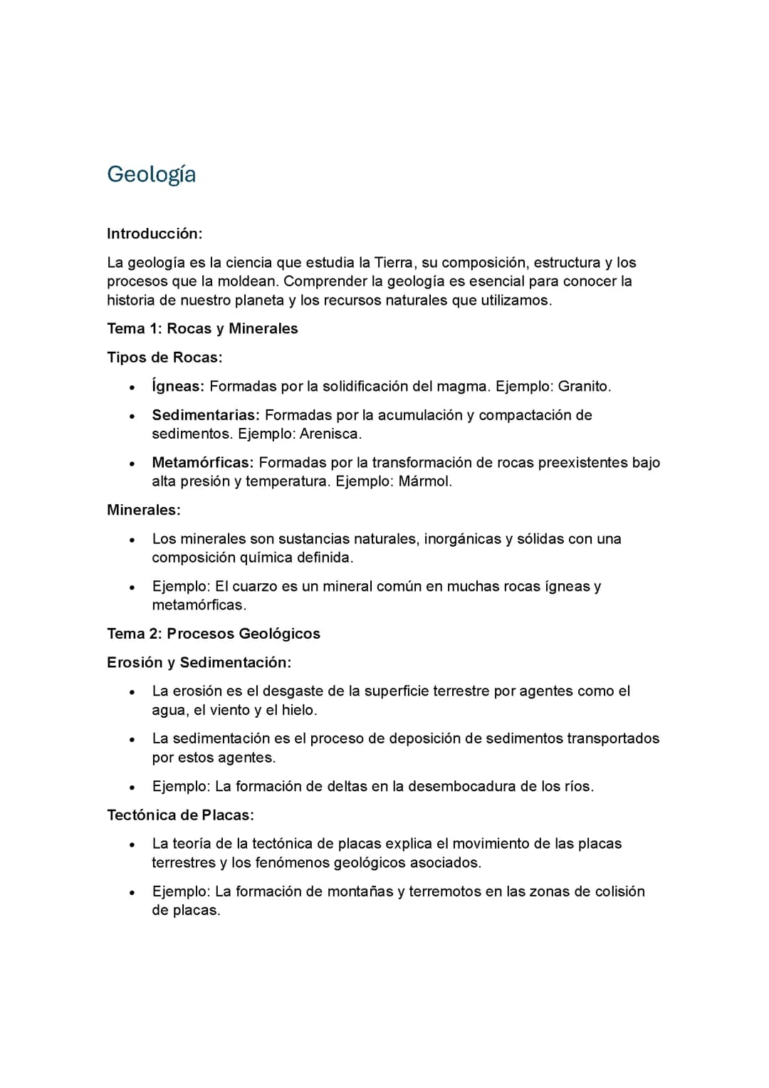 Geología