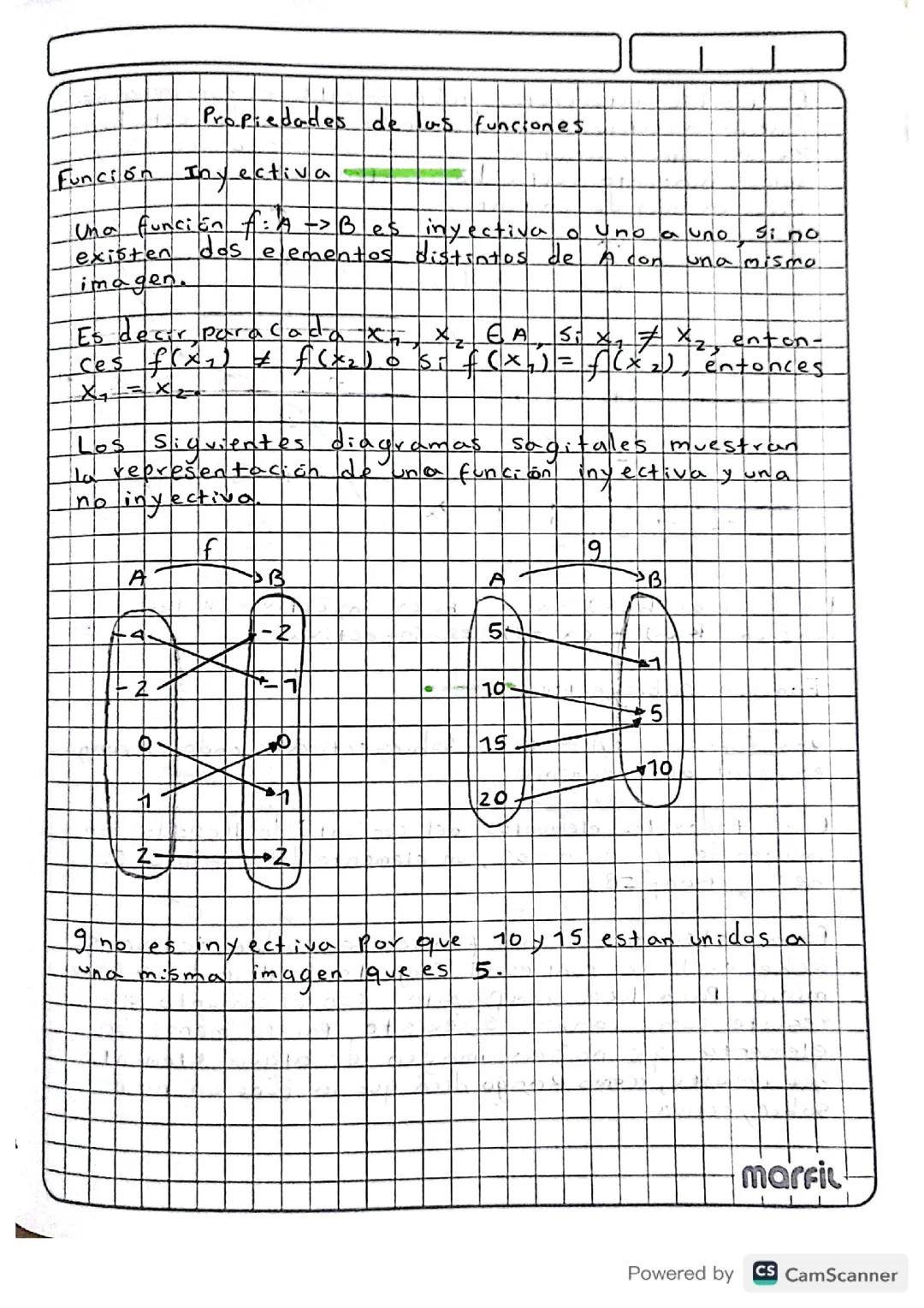 Propiedades de las funciones 