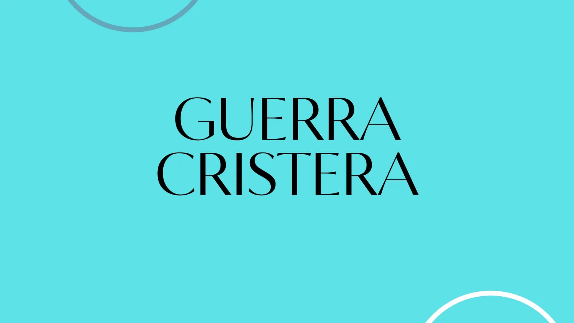 GUERRA
CRISTERA ¿Qué fue la Guerra Fría?
En la historia de México, se conoce como la
guerra cristera (de Cristo, el ícono católico),
también
