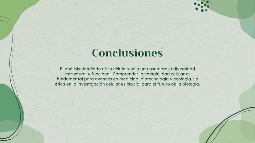 Análisis Detallado de la
Célula: Definición y
Diversidad Celular Introducción
La célula es la unidad fundamental de la vida, con una diversi