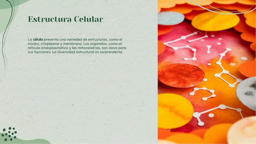 Análisis Detallado de la
Célula: Definición y
Diversidad Celular Introducción
La célula es la unidad fundamental de la vida, con una diversi