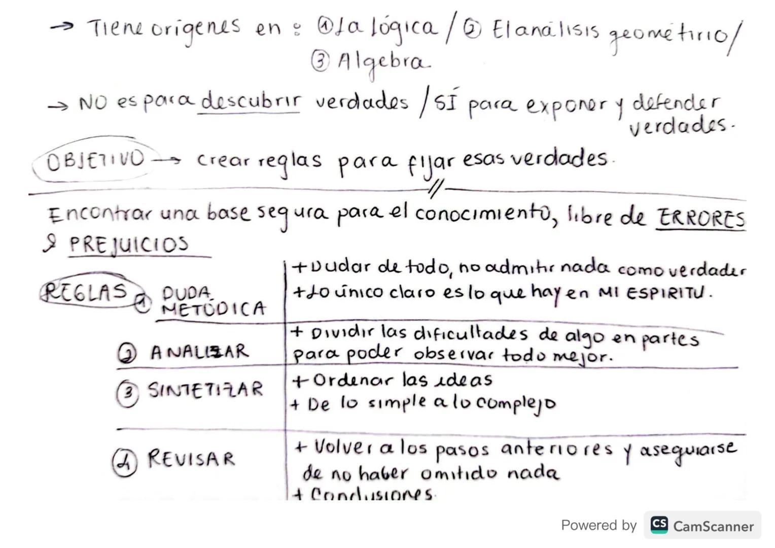 ¿QUIÉN ERA
RENÉ DESCARTES?
Descartes.
Powered by CS CamScanner → Primer filósofo del Renacimiento.
→>>>>
Inauguro como actitud filosófica el
