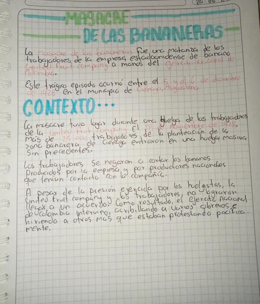7178
MASACRE
DE LAS BANANERAS
la masacre de las bananeras fue una matanza de los
trabajadores de la empresa estadounidense de banana
United 