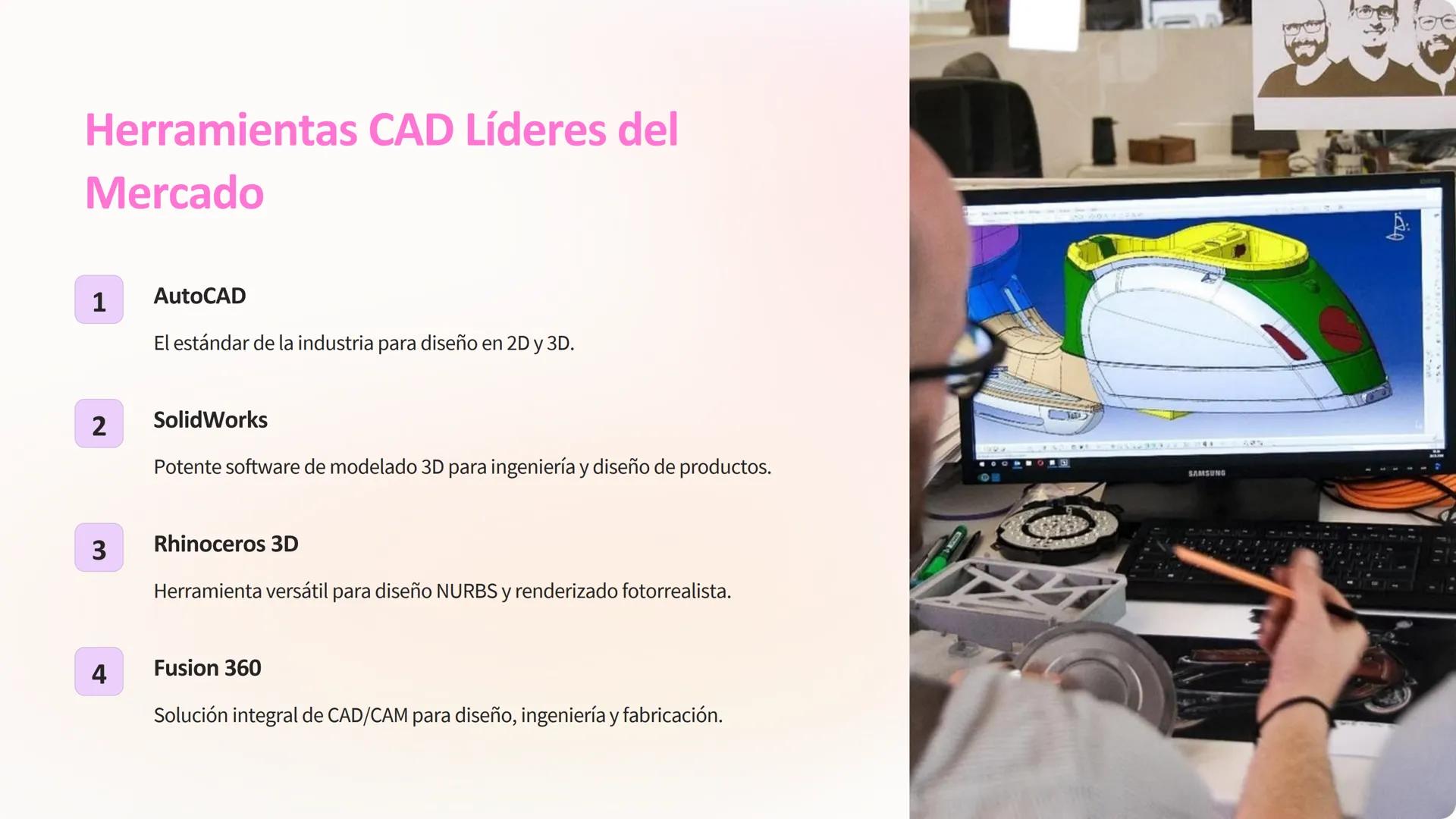 Diseño Asistido por
Computadora
Avanzado
Tap to select mesh. O+ tap to select set.
Explore el mundo del diseño asistido por computadora a un