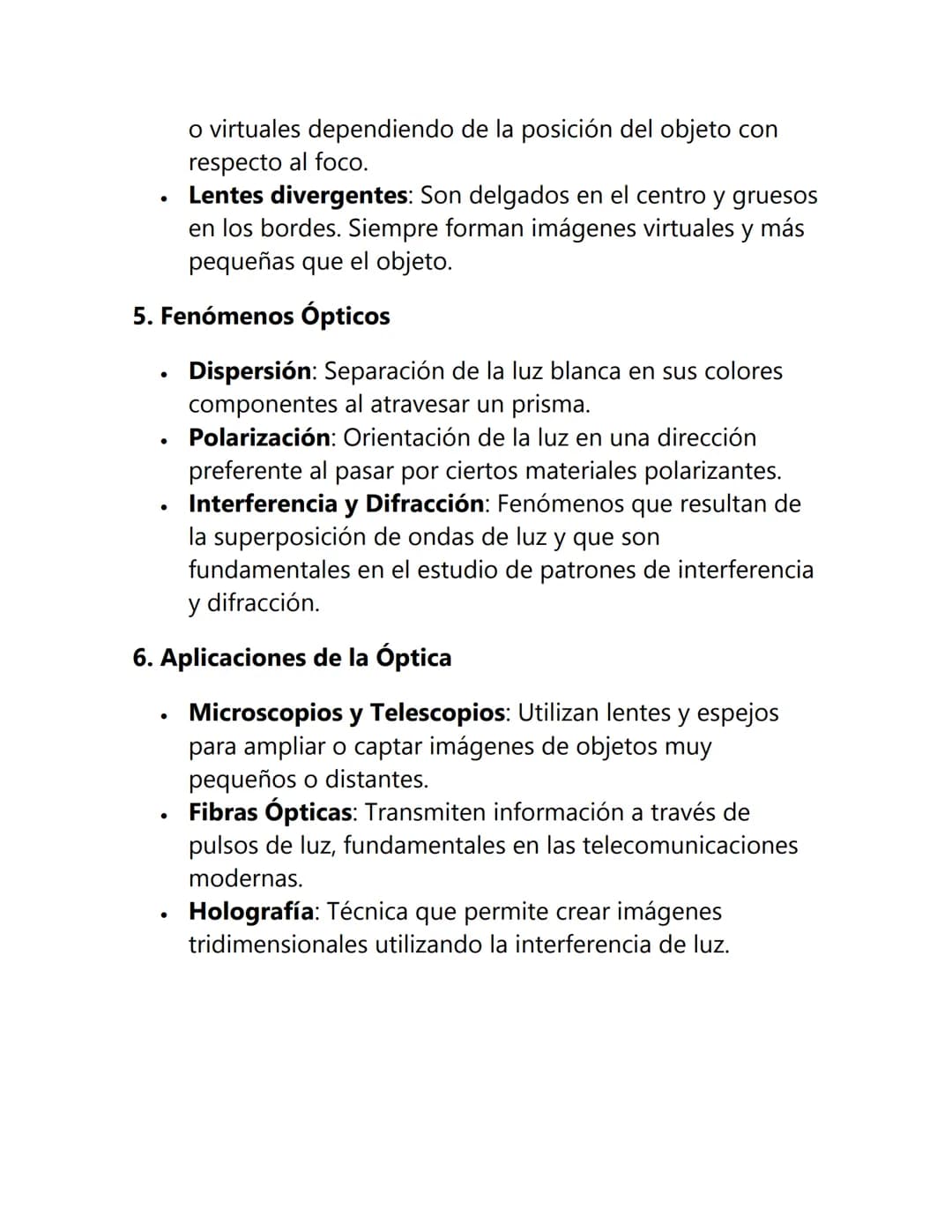 Óptica
1. Luz como Onda Electromagnética
•
La luz se comporta como una onda electromagnética que
viaja a través del espacio.
Las ondas de lu