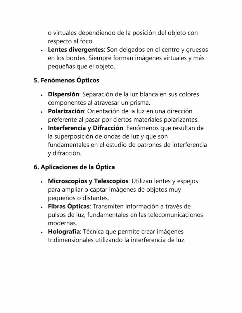 Óptica
1. Luz como Onda Electromagnética
•
La luz se comporta como una onda electromagnética que
viaja a través del espacio.
Las ondas de lu