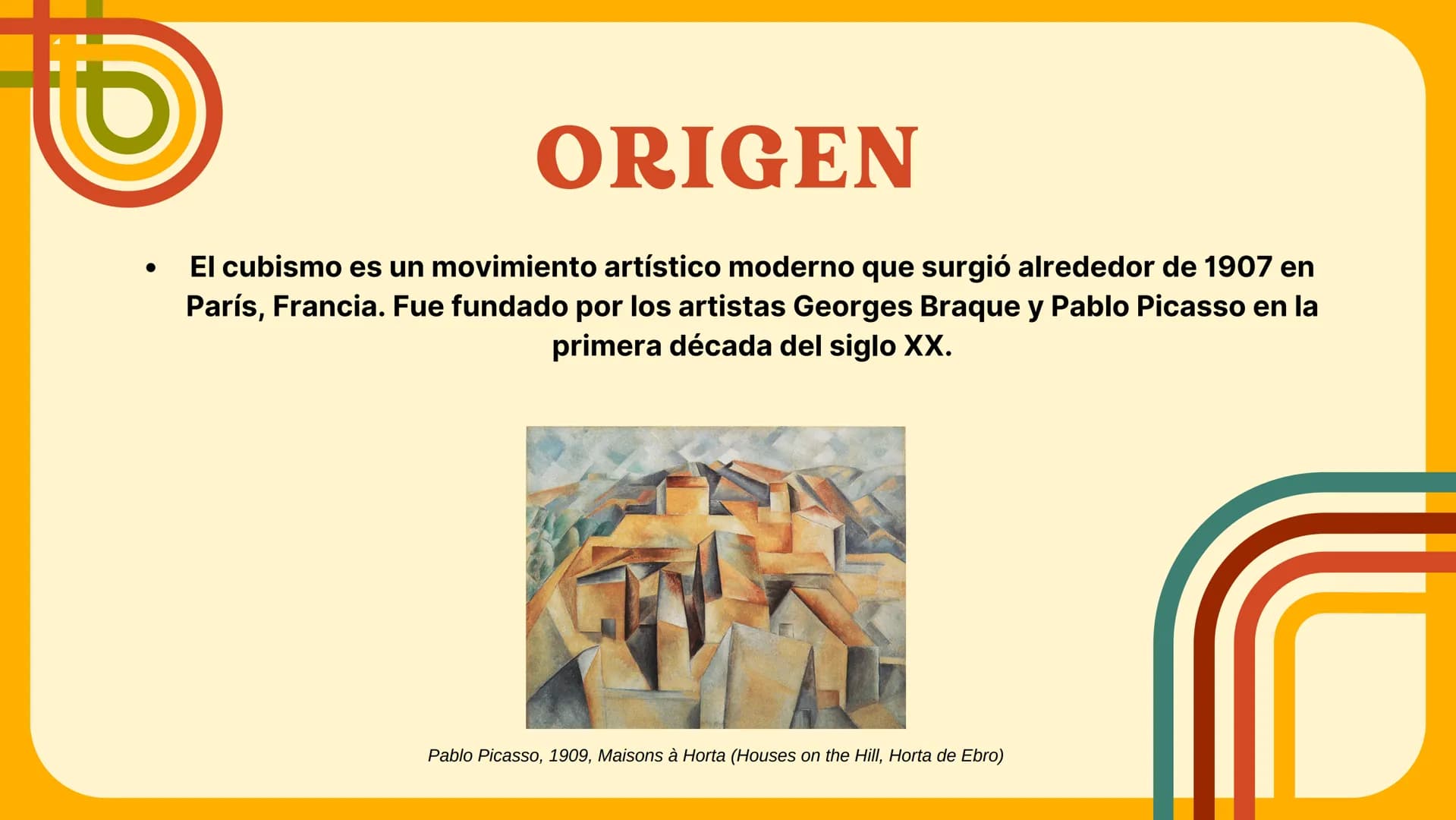 CUBISMO
EXPOSICIÓN CONTENIDOS
¿QUÉ ES EL CUBISMO?
ORIGEN
CARACTERISTICAS
ARTISTAS Y OBRAS
DATOS ¿QUÉ ES EL
CUBISMO?
El cubismo es un movimie