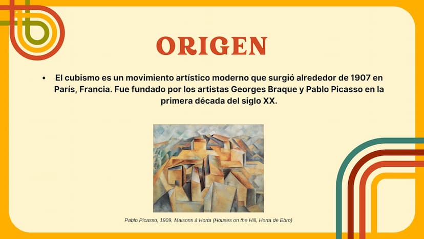 CUBISMO
EXPOSICIÓN CONTENIDOS
¿QUÉ ES EL CUBISMO?
ORIGEN
CARACTERISTICAS
ARTISTAS Y OBRAS
DATOS ¿QUÉ ES EL
CUBISMO?
El cubismo es un movimie