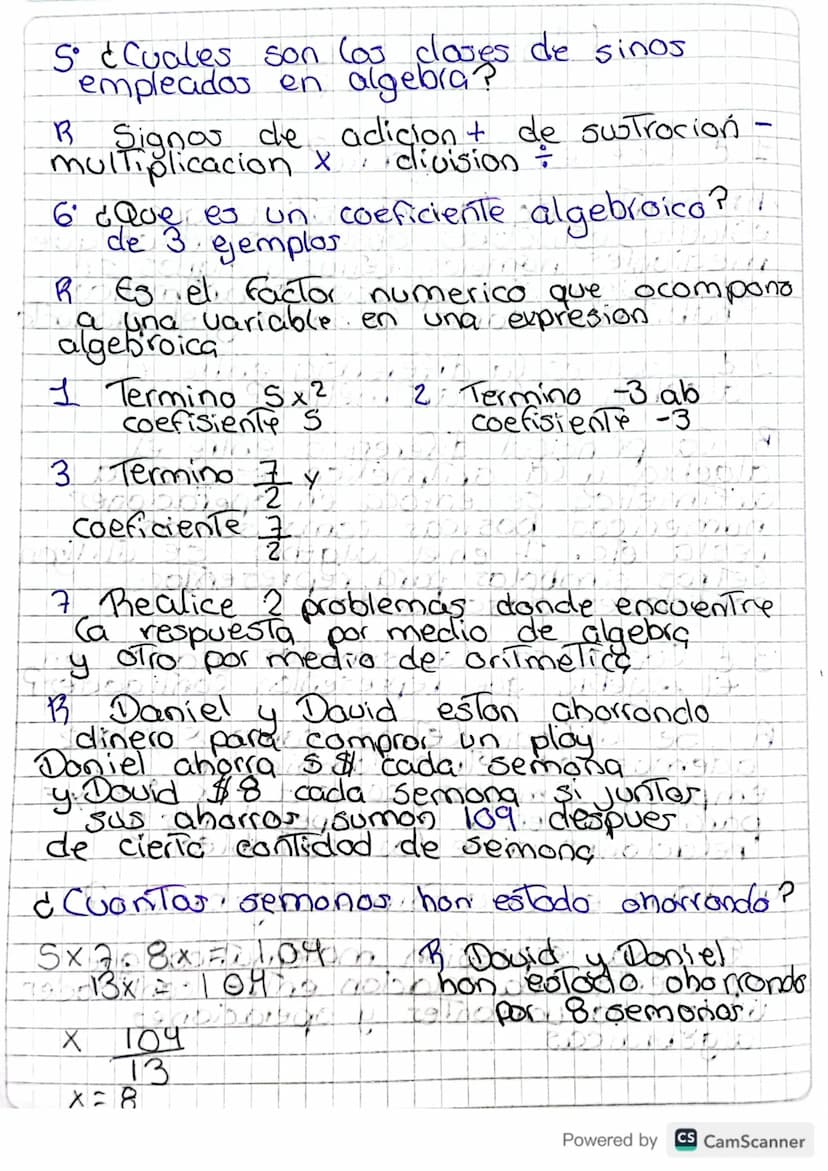 Taller #1
Introdución del po
Algebra
0
1 ¿ Que es el Algebra?
B: Parle de la matematicas que
estudia estructuras abstractos en los
mediontes