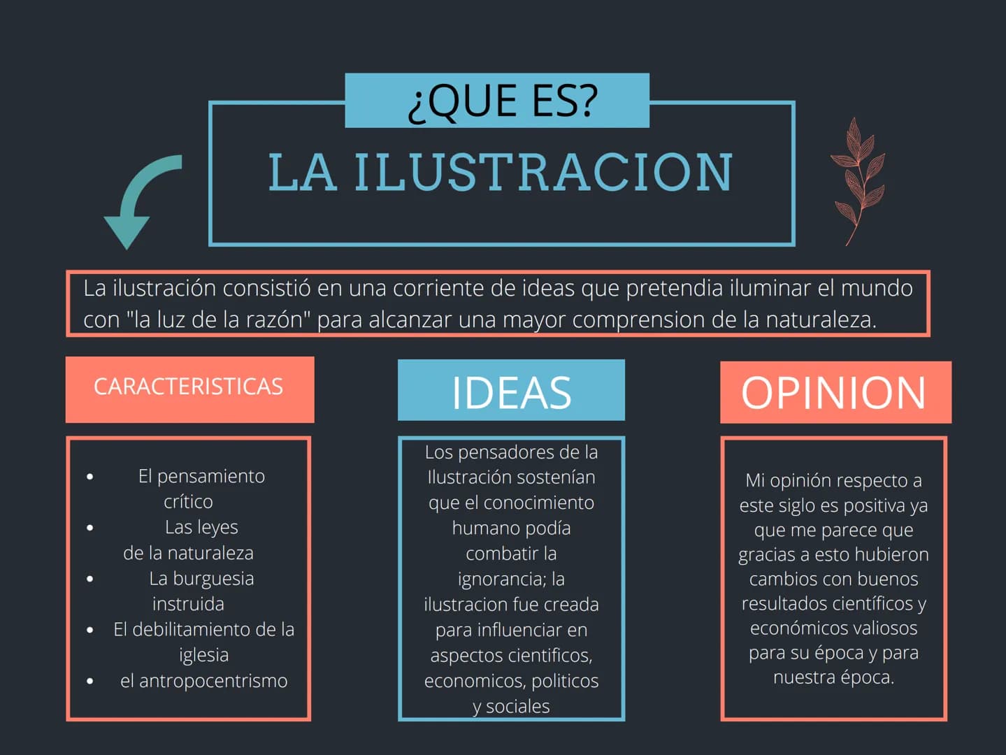 ¿QUE ES?
LA ILUSTRACION
La ilustración consistió en una corriente de ideas que pretendia iluminar el mundo
con "la luz de la razón" para alc