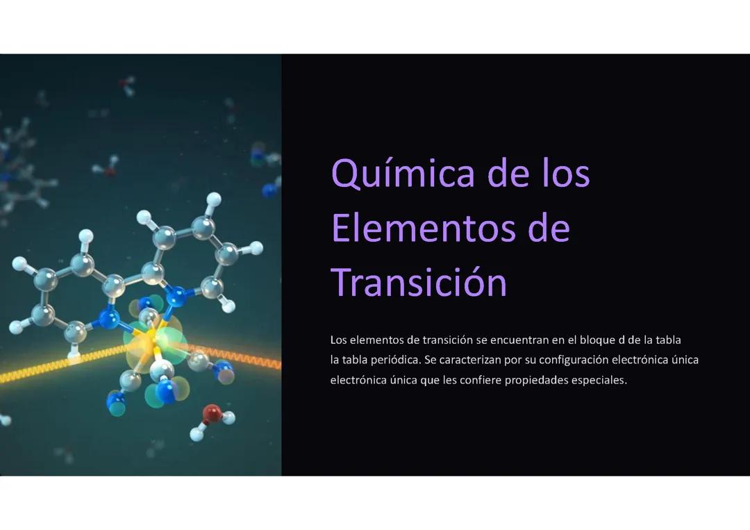 Elementos de Transición en Química: Propiedades Esenciales y Configuraciones Electrónicas