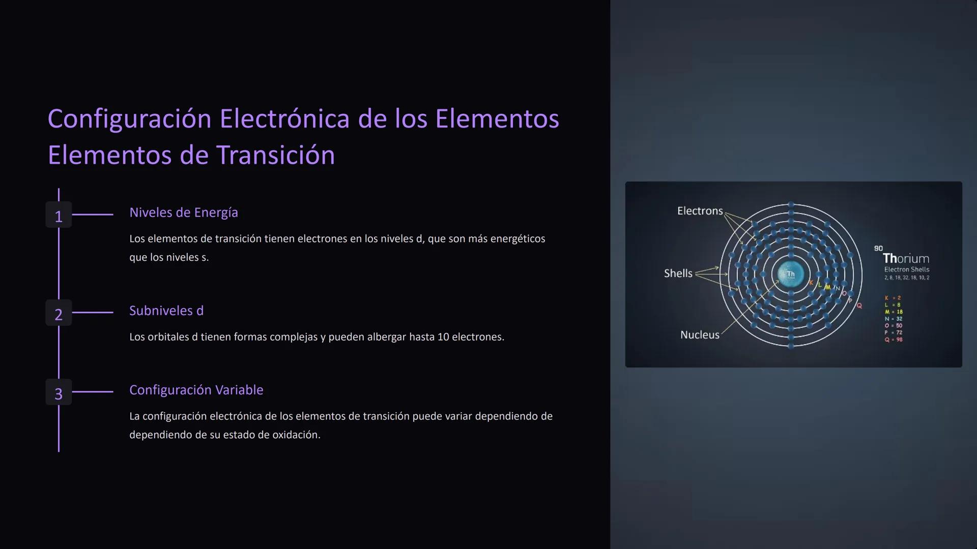 Química de los
Elementos de
Transición
Los elementos de transición se encuentran en el bloque d de la tabla
la tabla periódica. Se caracteri