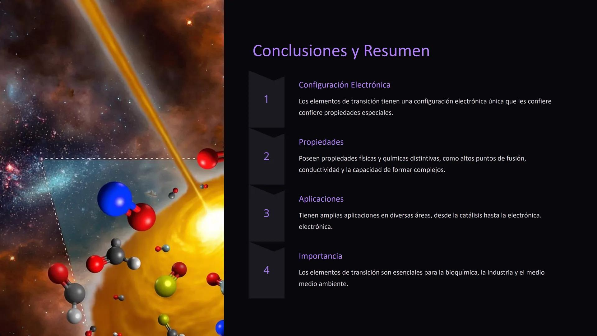 Química de los
Elementos de
Transición
Los elementos de transición se encuentran en el bloque d de la tabla
la tabla periódica. Se caracteri