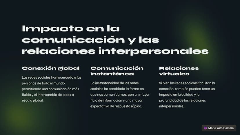 El impacto
de las redes
sociales en
la sociedad
Las redes sociales han transformado profundamente la forma en que nos
comunicamos, interactu
