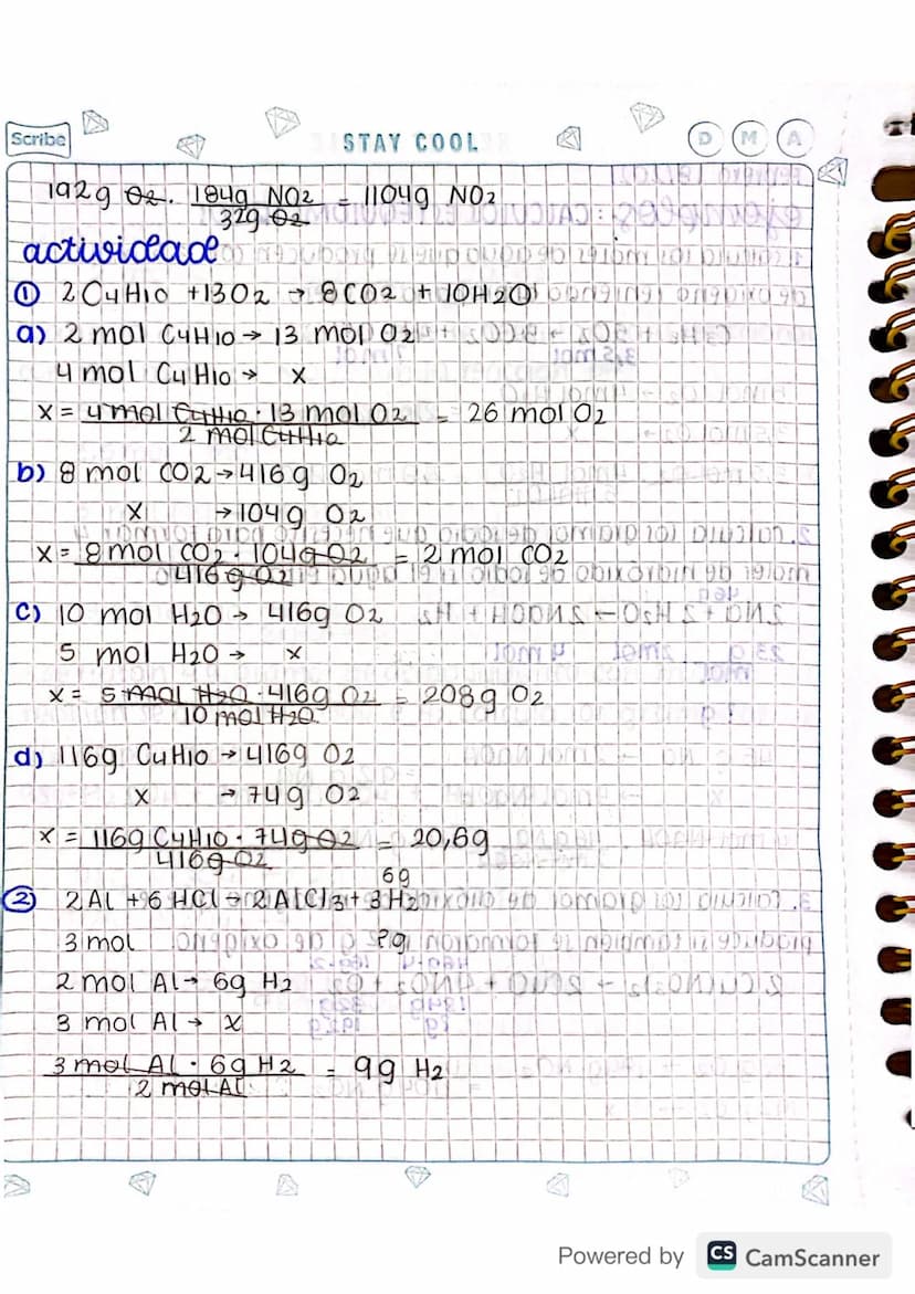 Scribe
A
STAY COUL
actividad evaluativa
a) moles en 2119 de H₂ (03
H2CO3 (192) + (129) + (1693)) = 629
629
2179
→ 1 mol de H2CO3
א
7
x= 2178