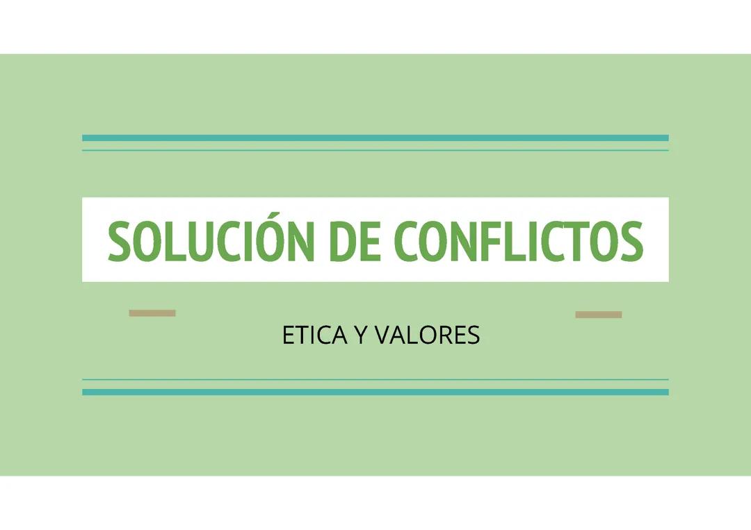 Solución de conflictos 