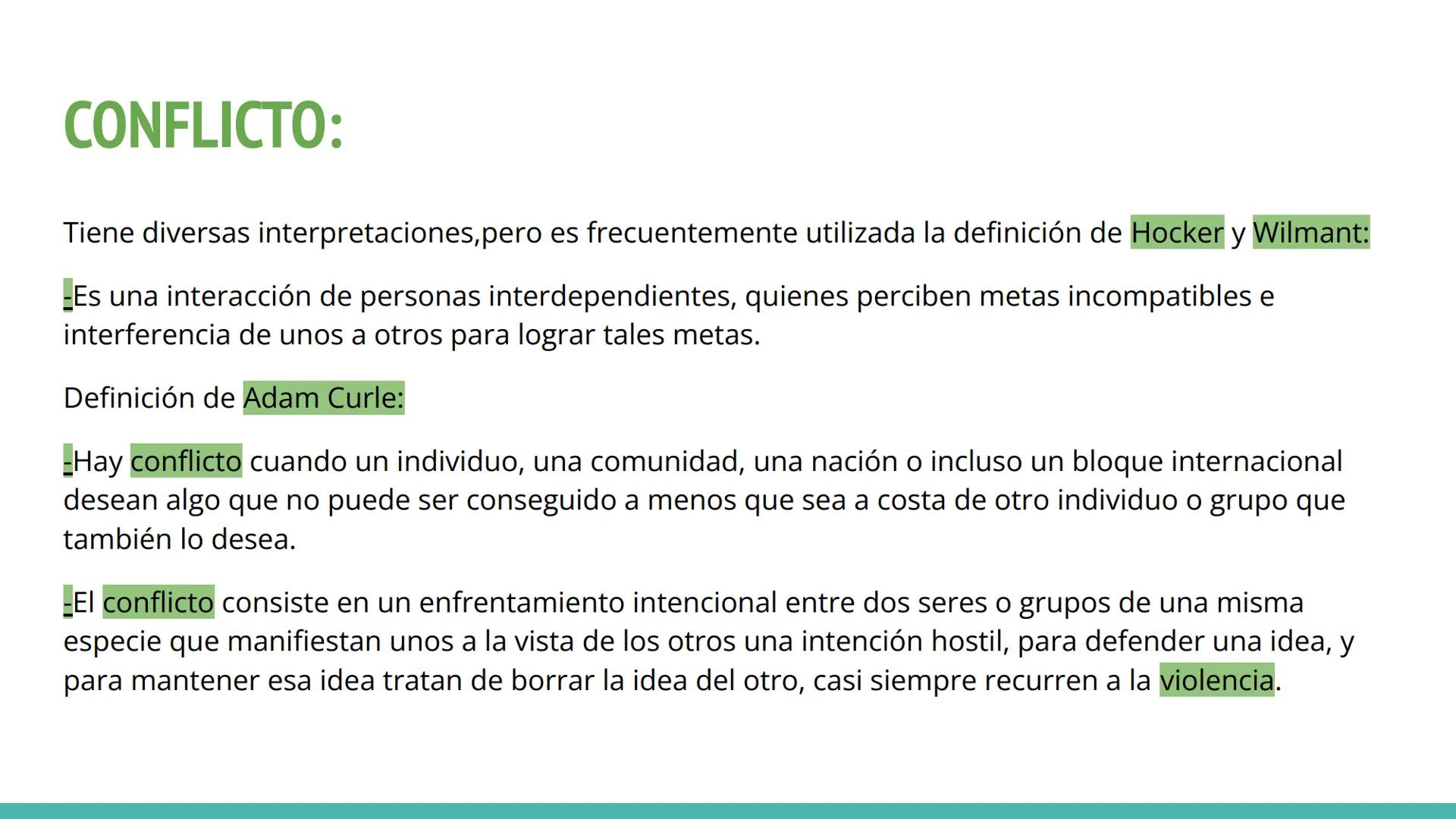 SOLUCIÓN DE CONFLICTOS
ETICA Y VALORES CONFLICTO:
Tiene diversas interpretaciones, pero es frecuentemente utilizada la definición de Hocker 