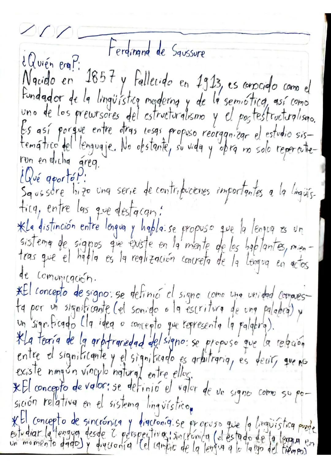 Ferdinand de Saussure

¿Quién era?:
Nacido en 1857 y Fallecido en 1913, es conocido como el
Fundador de la lingüístieg moderng y de le semió