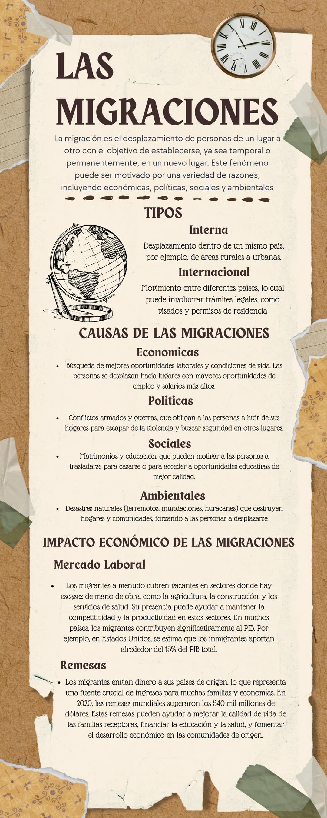 LAS
MIGRACIONES
La migración es el desplazamiento de personas de un lugar a
otro con el objetivo de establecerse, ya sea temporal o
permanen