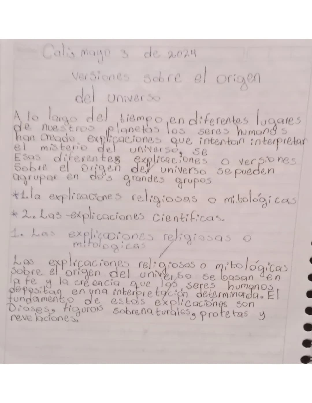 Versiones de origen del universo 