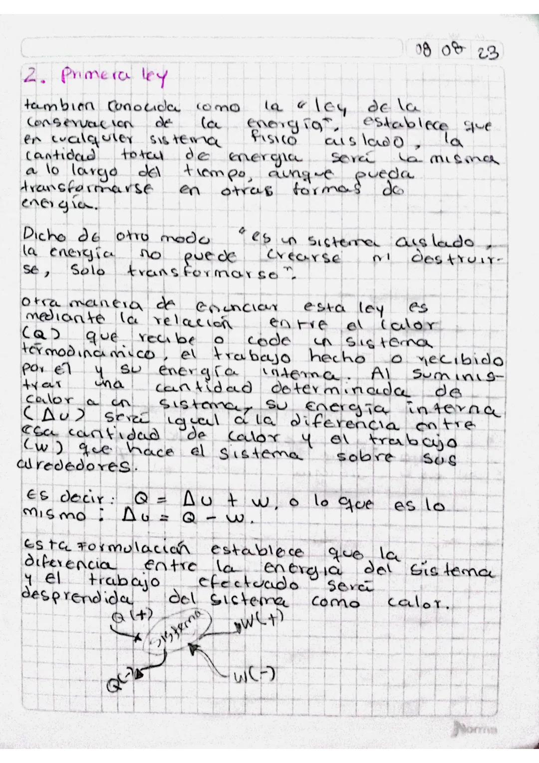03 08 23

# TERMODINÁMICA.

Termodinámica es la parte de la fisica que
dedica al estudio de la energía en relacion Con
los conceptos de calo