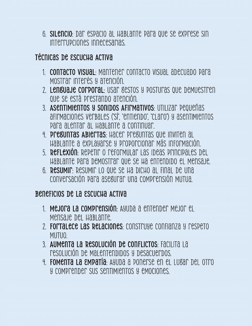 ESCUCHA ACTIVA Y
COMPRESIÓN DE TEXTOS
ESCUCHA ACTIVA
соnсерто De EscucHa ACTIva
La escucha activa es una HABILIDAD DE COMUNICACIÓN QUE IMPLI