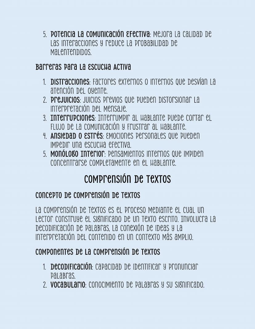 ESCUCHA ACTIVA Y
COMPRESIÓN DE TEXTOS
ESCUCHA ACTIVA
соnсерто De EscucHa ACTIva
La escucha activa es una HABILIDAD DE COMUNICACIÓN QUE IMPLI