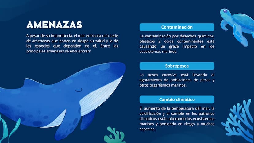 EL MAR INTRODUCCIÓN
Esa masa de agua salada que cubre más del 70% de la superficie
terrestre, es un lugar de misterio, belleza y vital impor