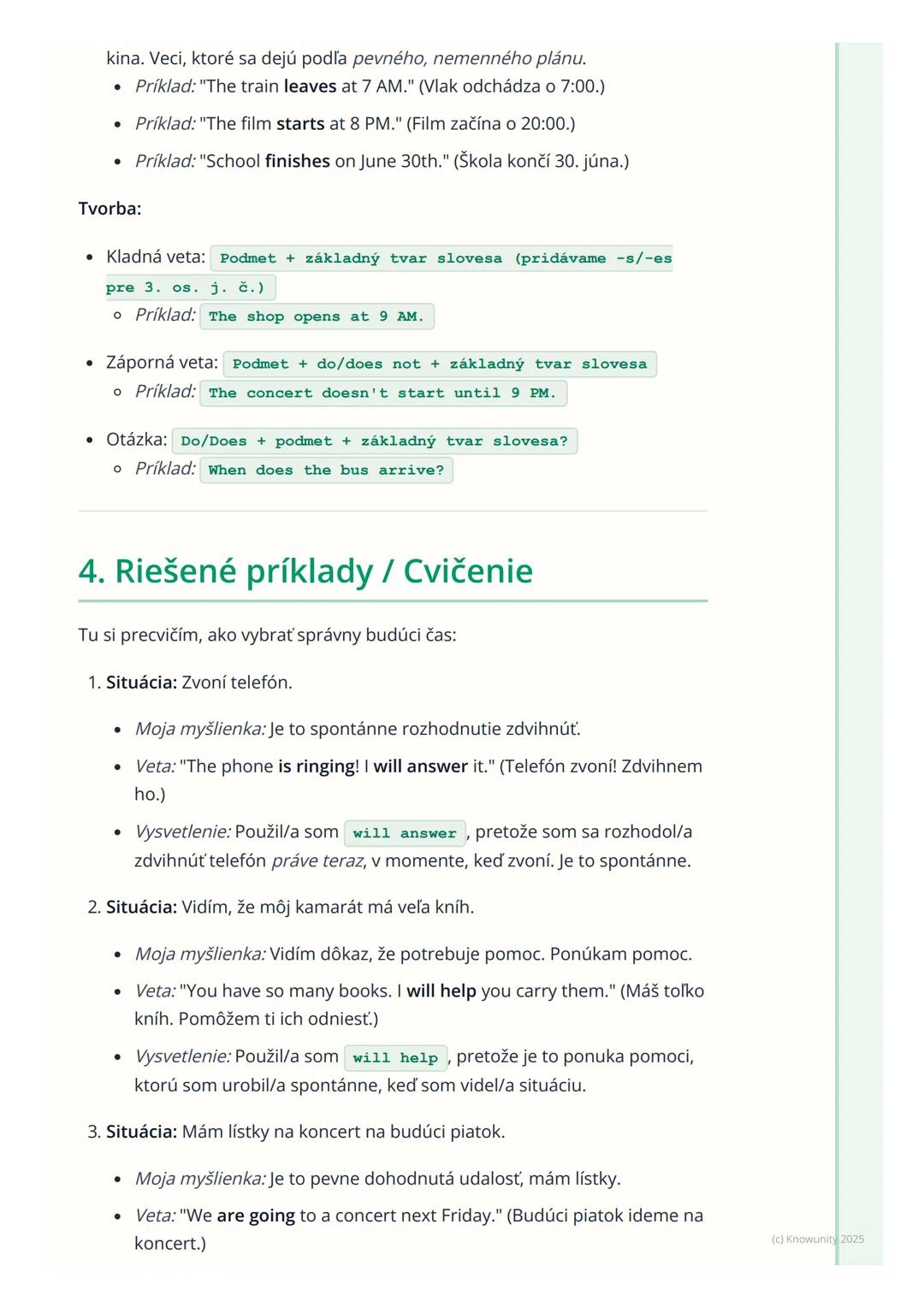 # Budúce časy (Future Forms)

1. Prehľad / Úvod

V angličtine nemáme len jeden spôsob, ako hovoriť o budúcnosti. Je dôležité
vedieť, kedy po