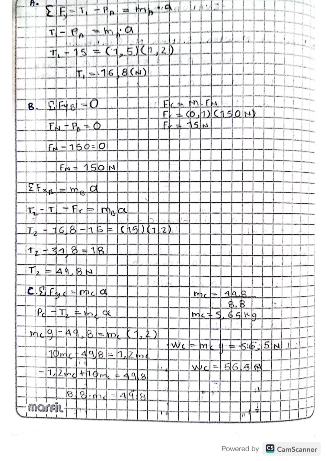-EVALUACION-

► Leves de Newton. Sistema No Equilibrado

La masa del bloque A es 1,5kg y ladel B, 15kg.
El coeficiente derazamiento entre B 
