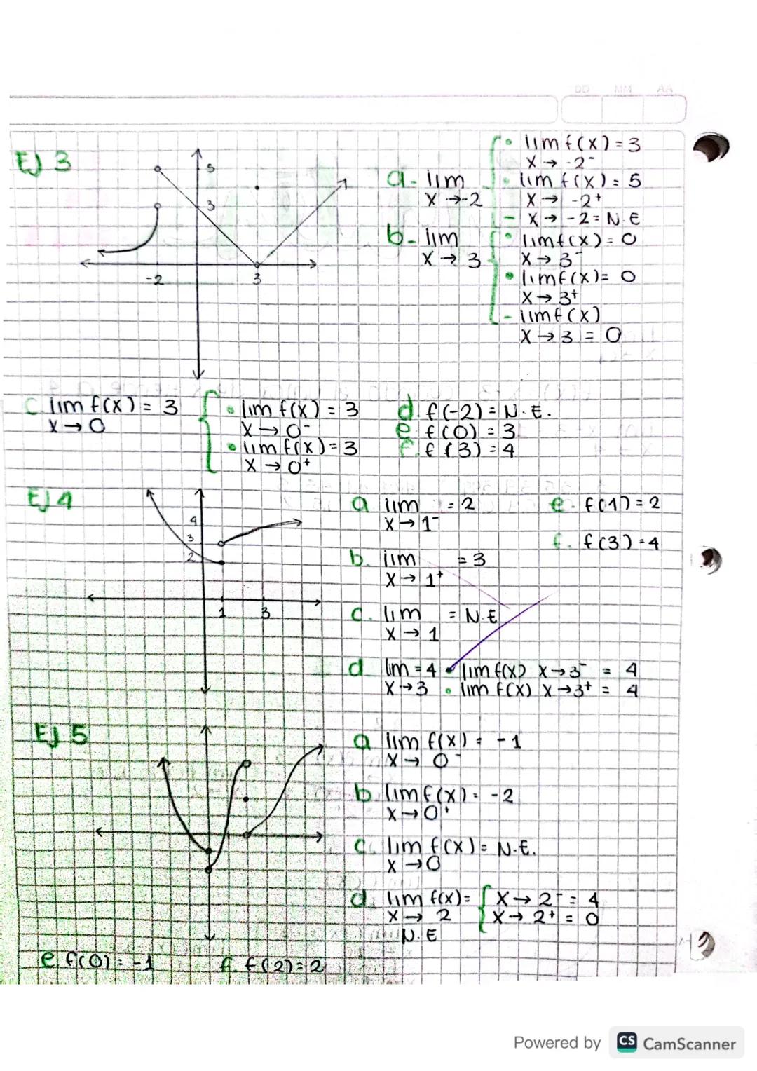 C
# Limites

lim f(x) = L
x→a

E1: f(x)=x-3, cuando el valor de x tiende a 4

lim x-3=1
x→4

| X | 3 | 3.5 | 3.9 | 3.99 | 4 | 4.01 | 4.1 | 4